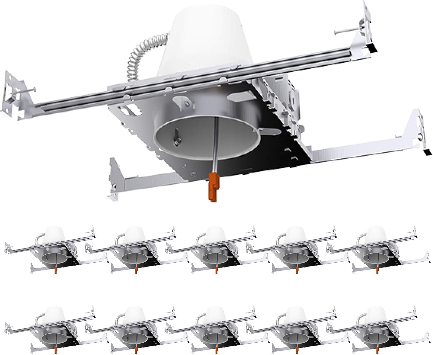 10 Pack 4 Inch Recessed Lighting Housing Can Light, Air Tight Steel Ceiling Can, IC Rated L5511