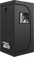 32" x 32" x 63" Grow Tent with Floor Tray, Black Pack of 2 J158