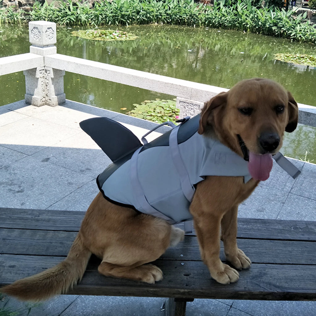 Dog Pet Shark Swimsuit Vest Pet Safety Wear Dog Swimsuit Preserver For Water Safety Device At The Pool, Beach, Boating E199