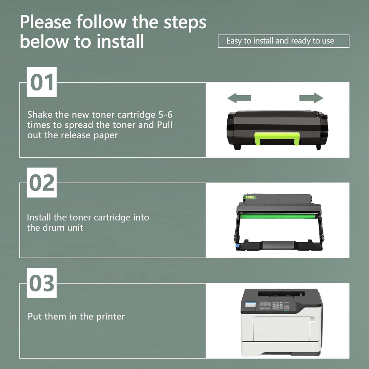 Black Remanufactured Toner Cartridge for Lexmark Printer Y382794