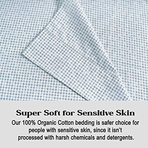 Queen Fitted Sheet, 100% Organic Cotton, 3 Pc Set, Percale Weave M558190