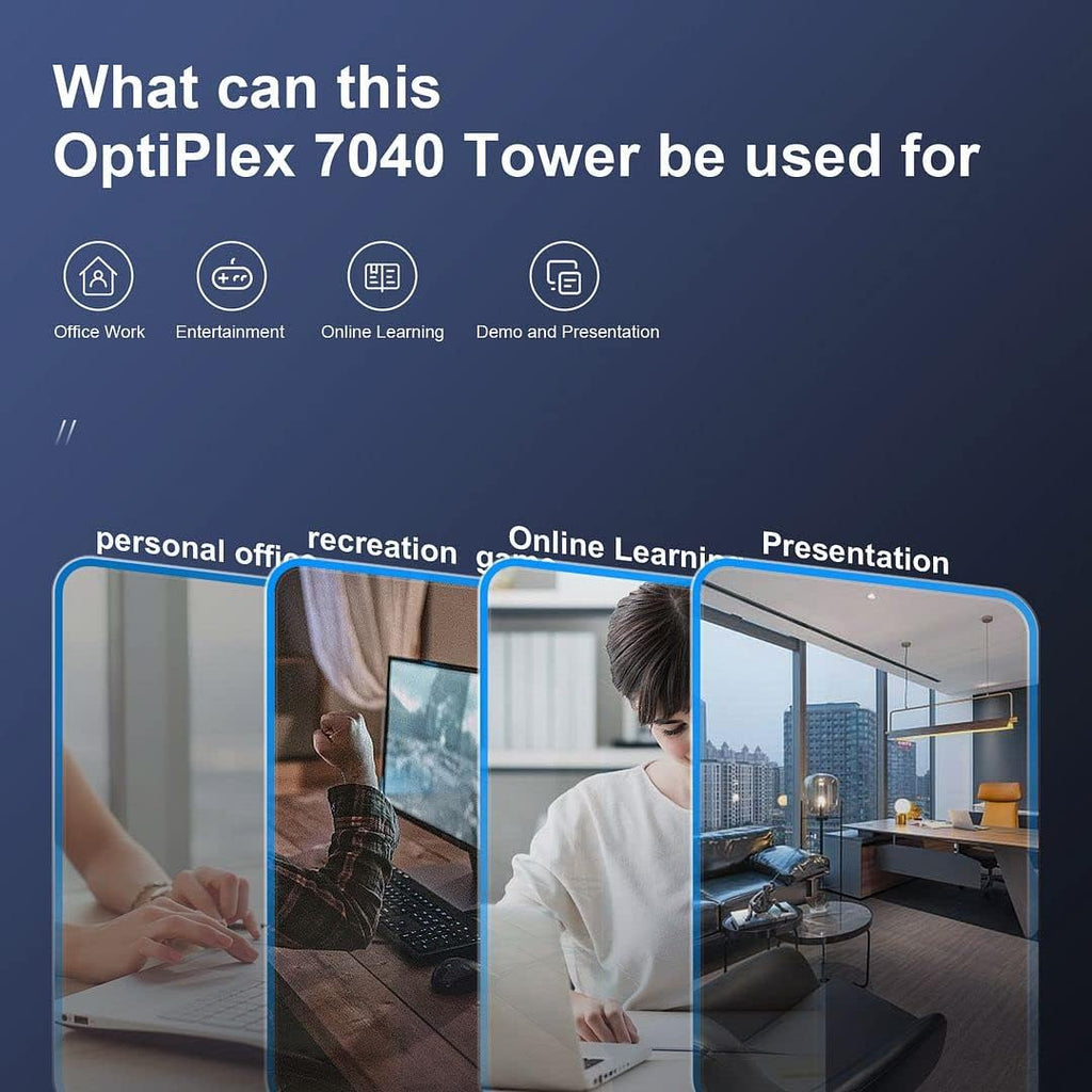 PC Tower Desktop Computer i5 6500 32GB DDR4 Ram 512GB M.2 NVMe SSD 1TB HDD Windows 10 Pro (Renewed) R44413