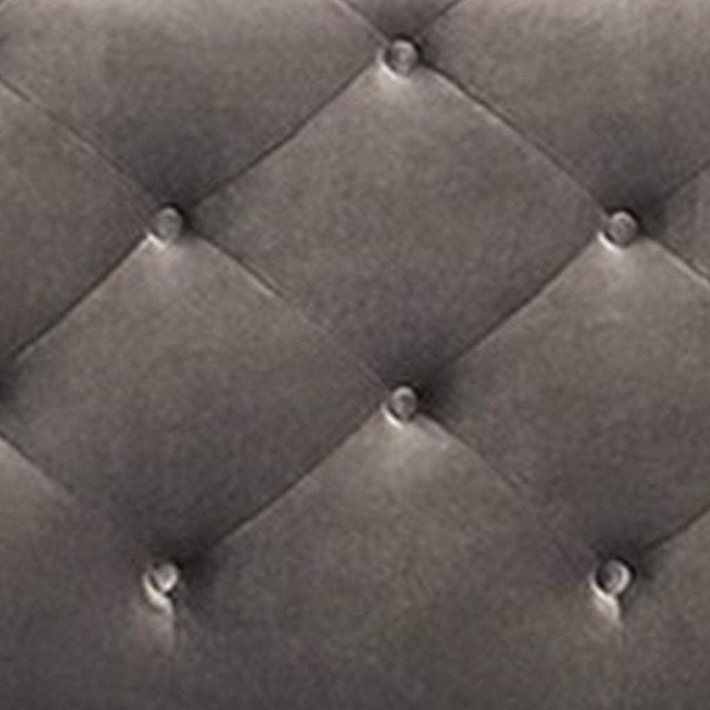 Soft Gray Velvet Loveseat M5123