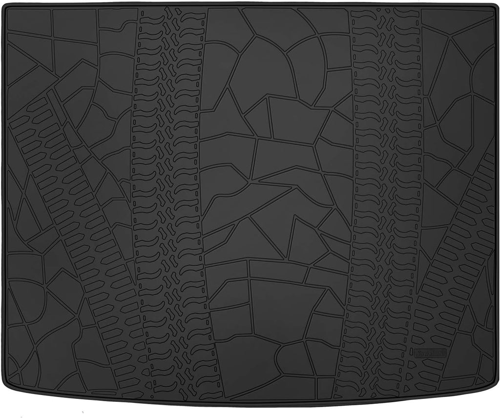 Cargo Liners Trunk Mats Full Black Rubber Pack of 2 B7076