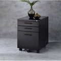 Black 3-Drawer Mobile Vertical Filing Cabinet R48063
