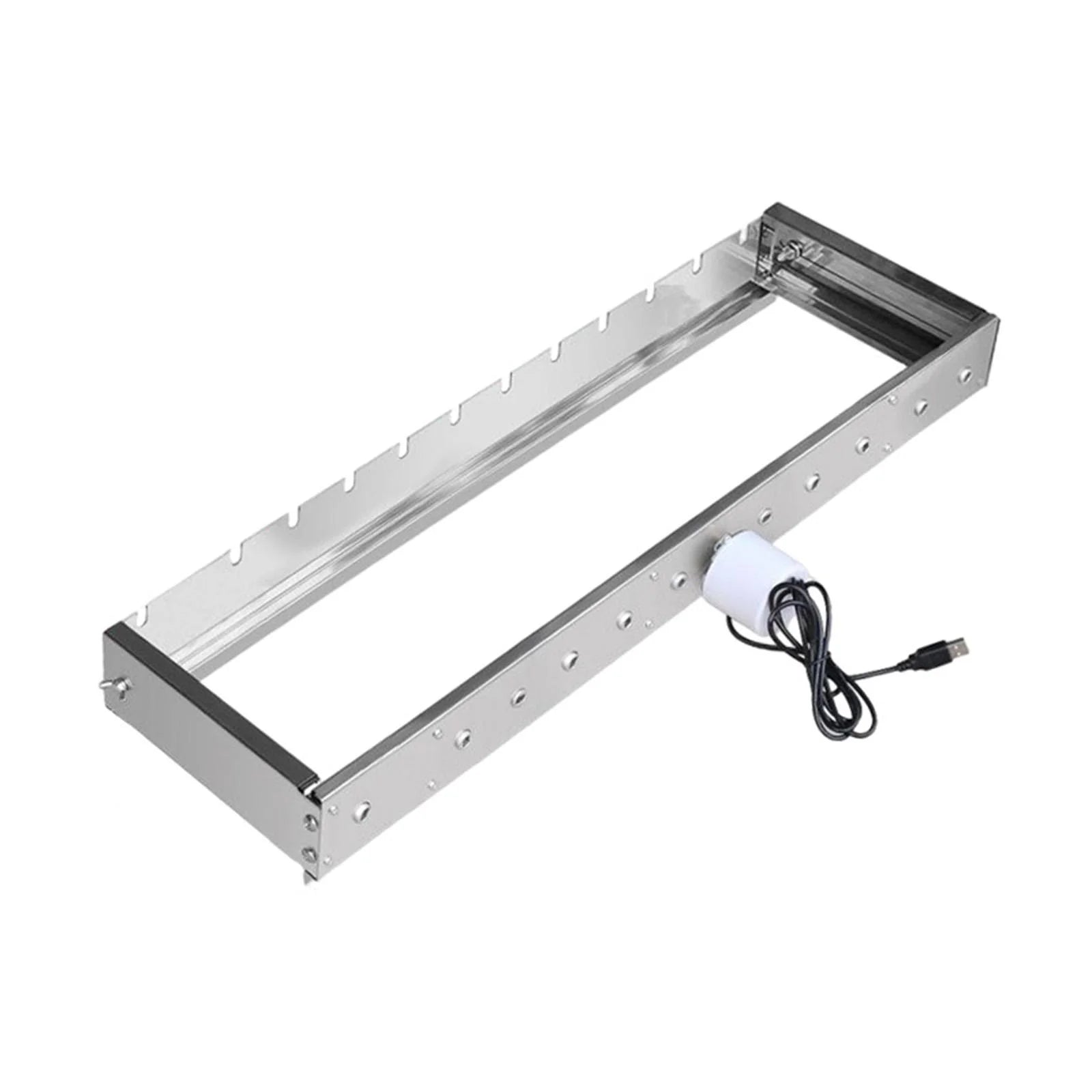 60cm Adjustable Width Rolling Heavy Duty BBQ Grill A742