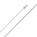 14k White Gold Box Pendant Chain Necklace 16 inch L916190