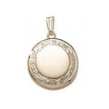 14K Yellow Gold Filled Round Locket Necklace P8281