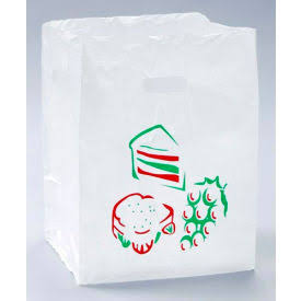 Printed Take Out Bag with Square-Cut Top 16 x 12 1.75 mil, Pkg Qty 500 B785