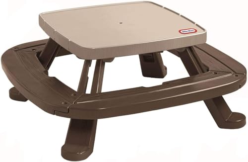 Brown Picnic Table with Market Umbrella L526