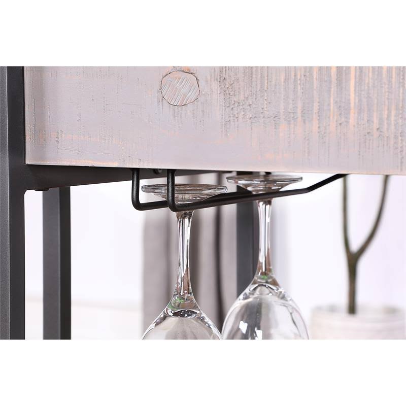 Antique Gray Wood Serving Cart J78678