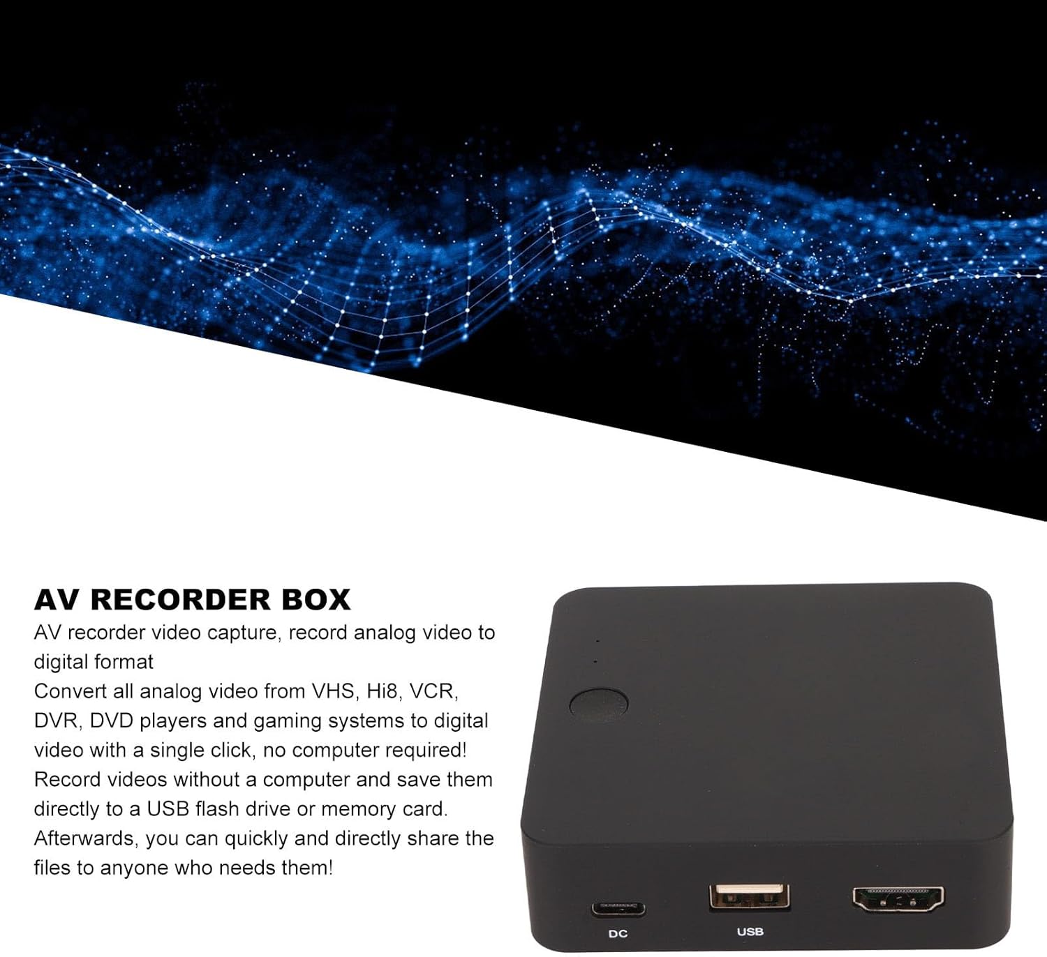 AV Recorder Video Capture for Converting and Recording Video H5920
