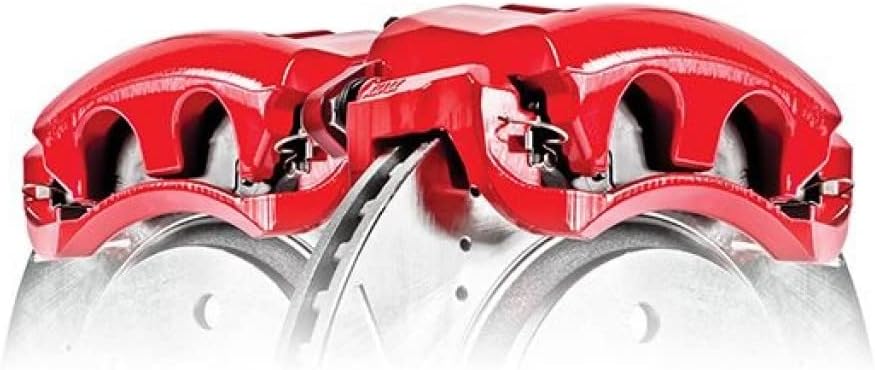 Red Front Brake Calipers with Brackets Pair M472793