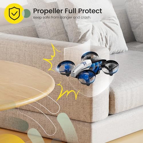 Mini Indoor Drone with Land & Fly Mode, RC Quadcopter Q89387