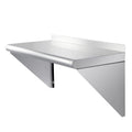 Stainless Steel Wall Mount Shelf 12 x 24 Inch, 250 lb Load Capacity, Pack of 2 Z360