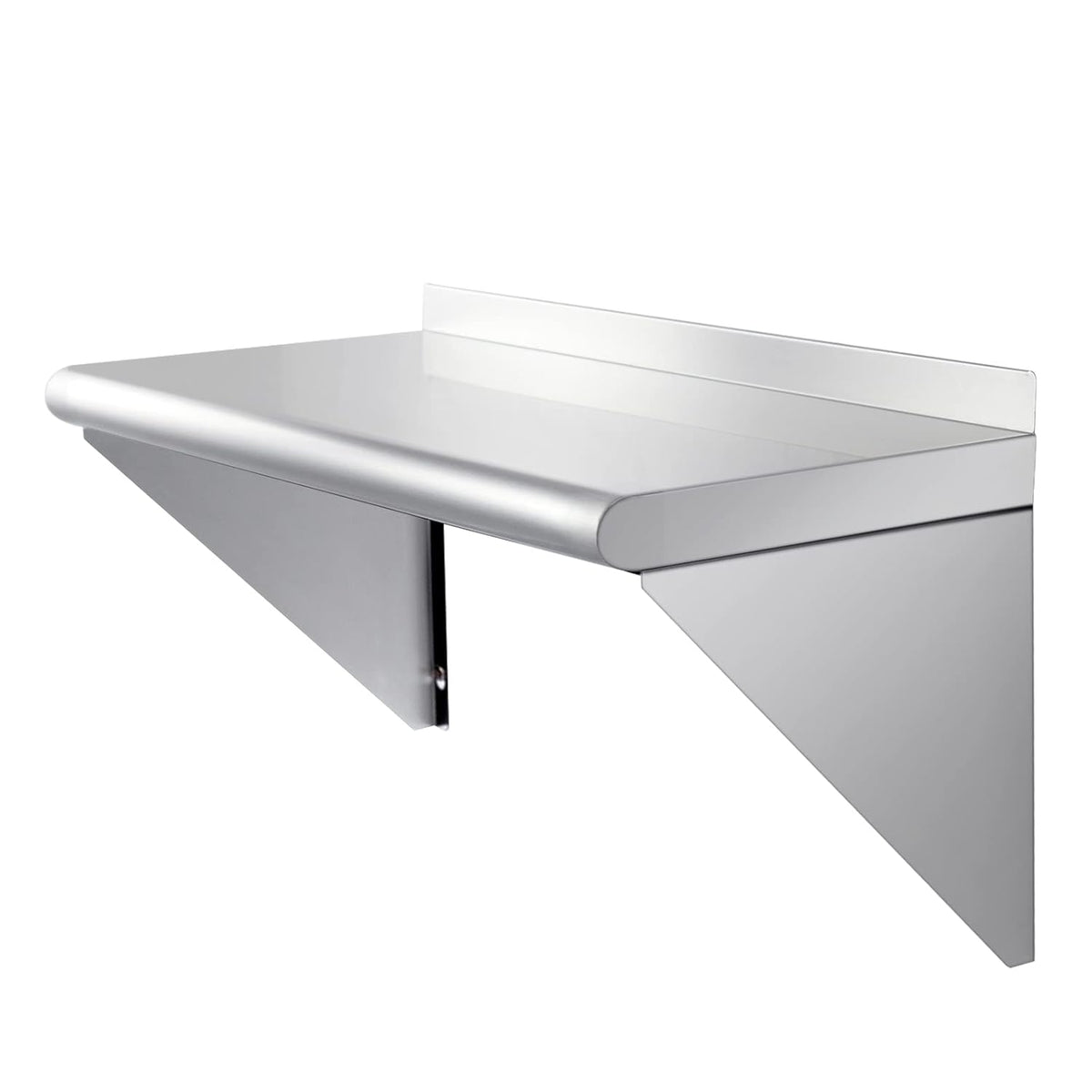 Stainless Steel Wall Mount Shelf 12 x 24 Inch, 250 lb Load Capacity, Pack of 2 Z360