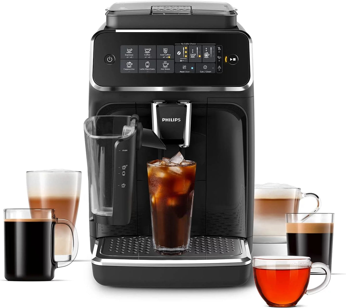 Black Fully Automatic Espresso Machine with LatteGo O529103