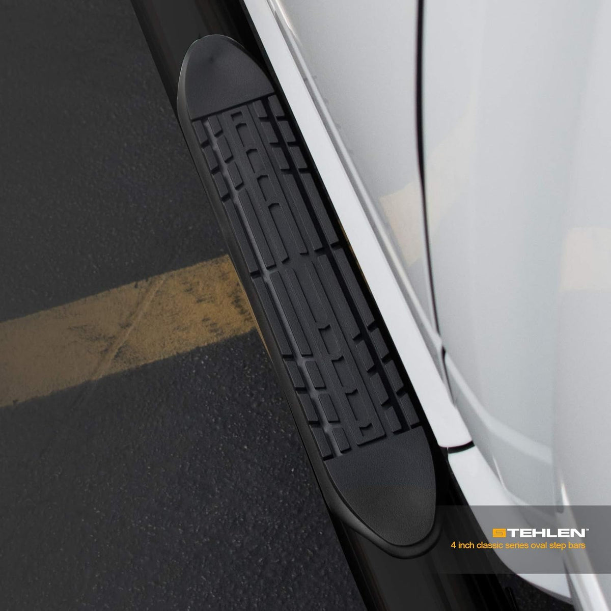4 Oval Side Step Nerf Bars Black A9700