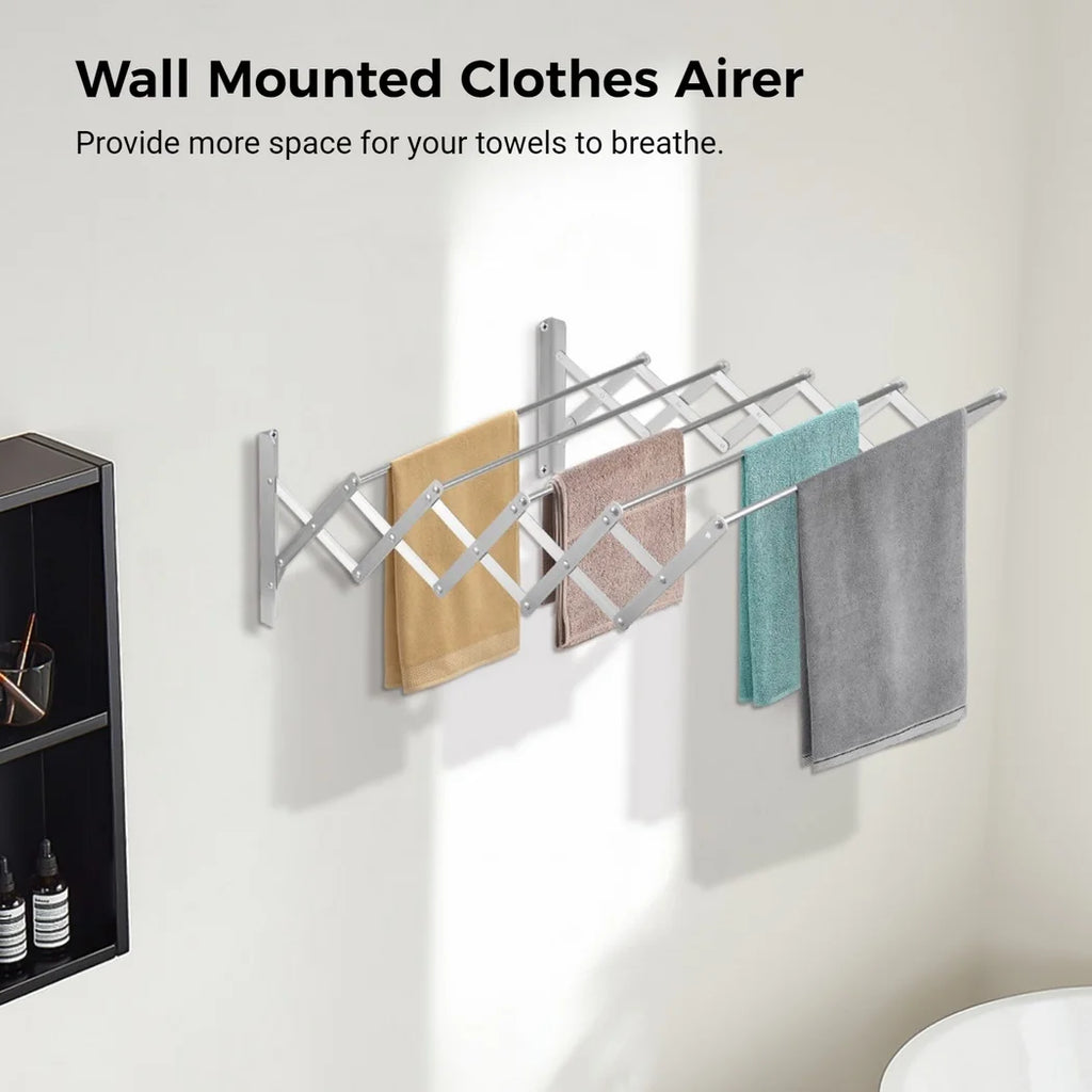 Wall Mounted Extendable Stainless Steel Clothes Drying Rack V2847