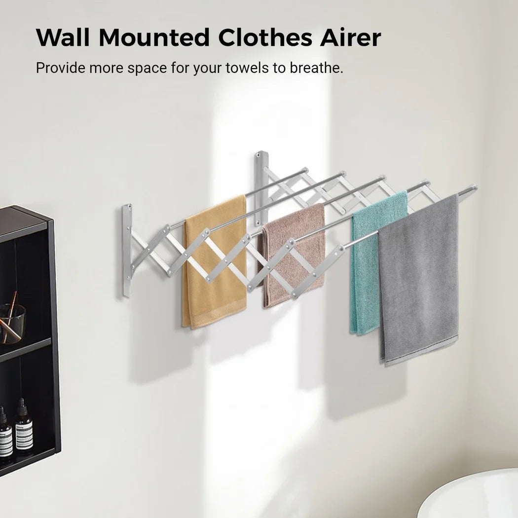 Wall Mounted Extendable Stainless Steel Clothes Drying Rack V2847