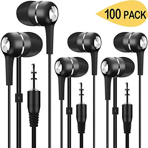 100 Pack Disposable Earbuds Headphones K37970
