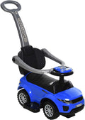 Red 3 in 1 Kid Ride on Push Car Stroller Sliding Walking Car with Horn Music Light Function Secure Bar Ride on Toy S184796