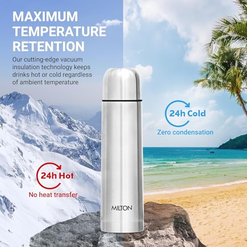 Silver Double Walled Vacuum Insulated Thermos 500 ml Stainless Steel W22762