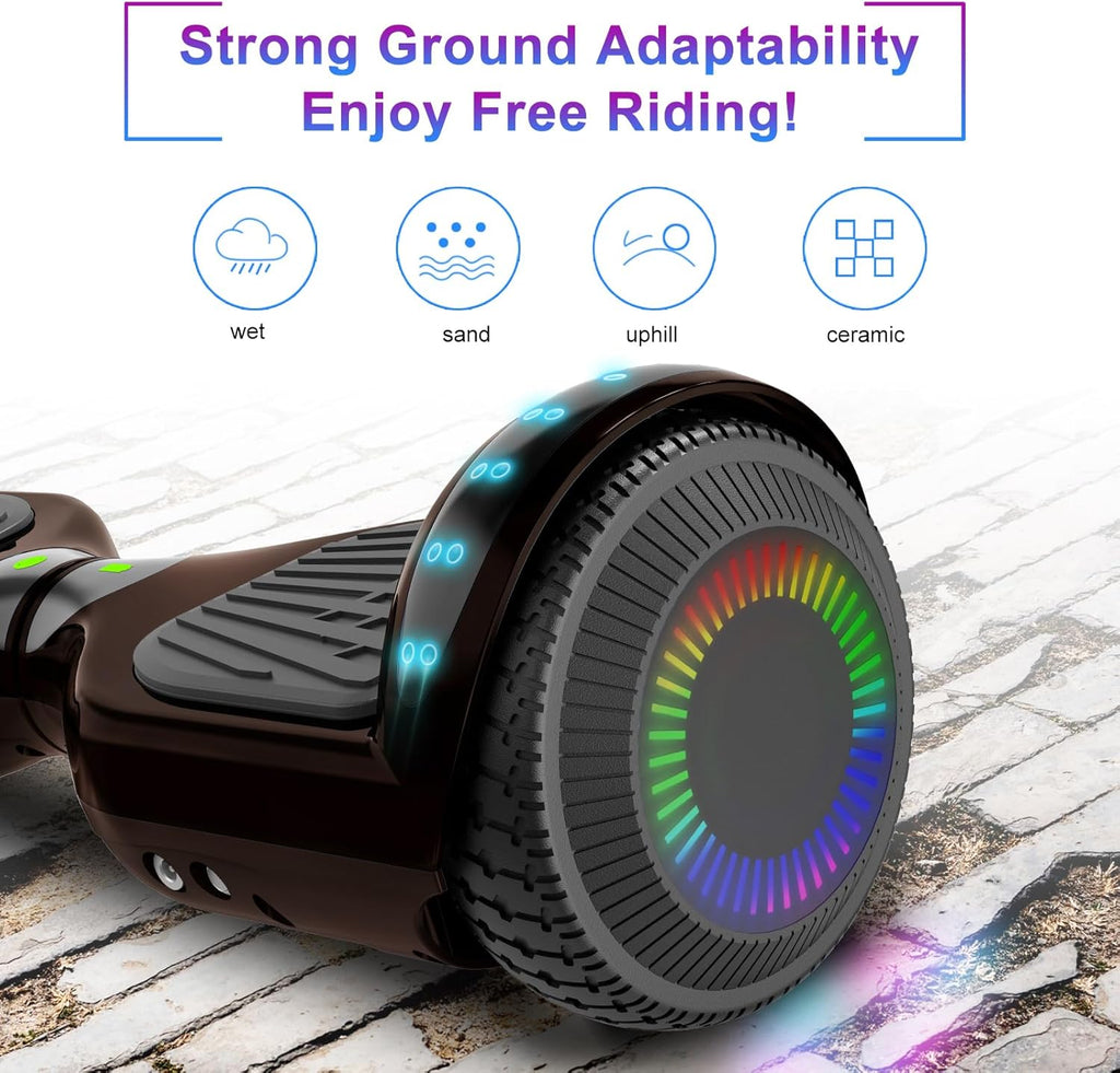 6.5" Two-Wheel Self-Balancing Hoverboard with Bluetooth Speakers and LED Lights D912087