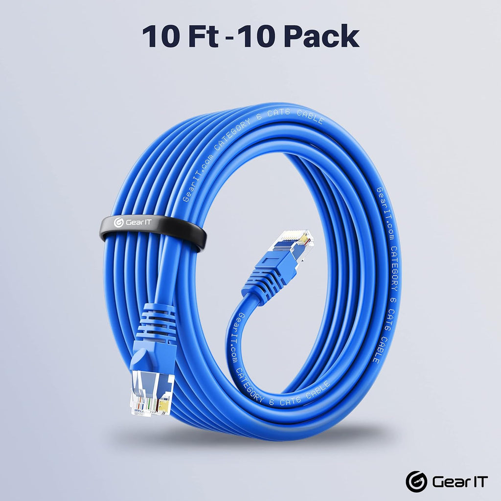 Cat6 Ethernet Cable 1 ft 50-Pack Blue F8879