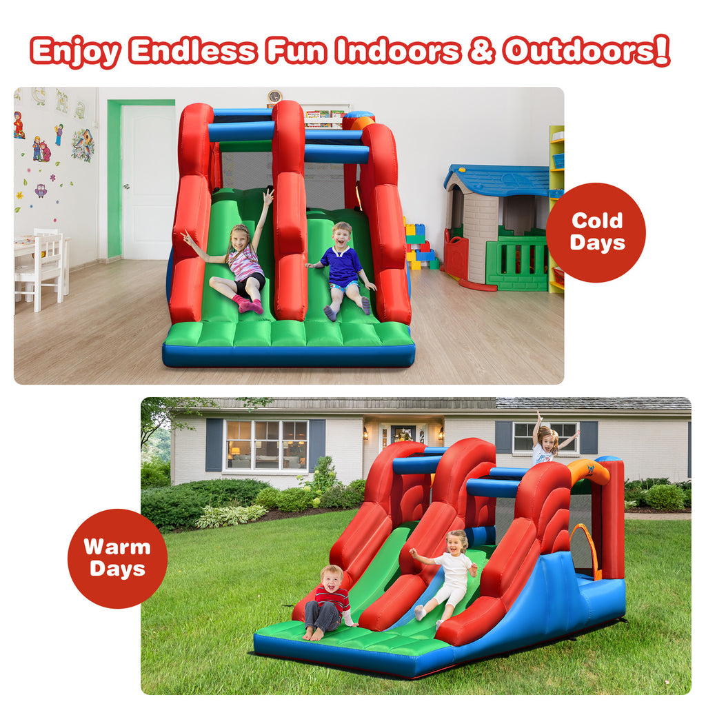 Inflatable Bounce House 3-in-1 Dual Slides Jumping Castle B941