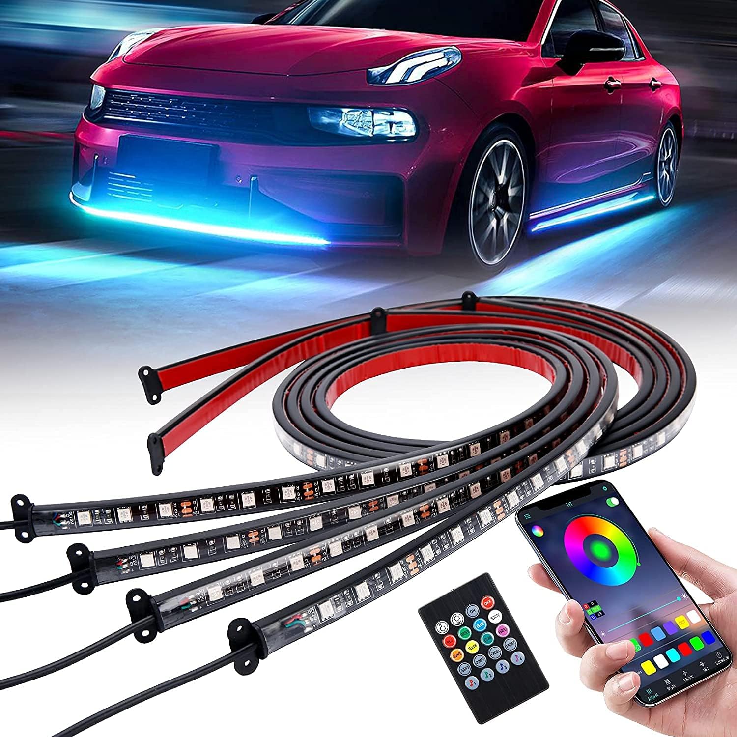 8 Pods RGB LED Rock Lights Kit with APP Controller H1553