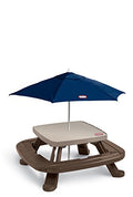 Brown Picnic Table with Market Umbrella L526