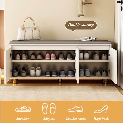 Shoe Bench with Cushion Storage Bench K3760