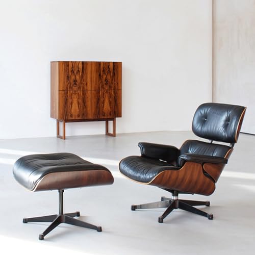 Leather Single Sofa Chair with Footrest B6251