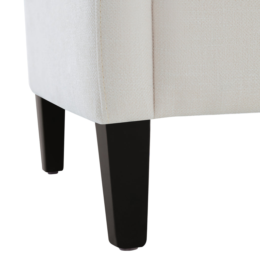 Beige Fabric Accent Chair with Wood Frame S4375