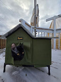 Grey Outdoor Cat House J71391