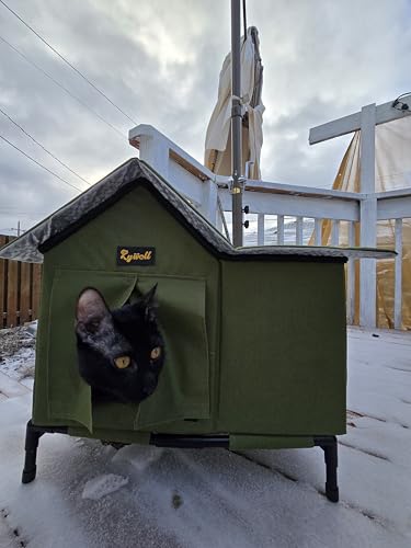 Grey Outdoor Cat House J71391