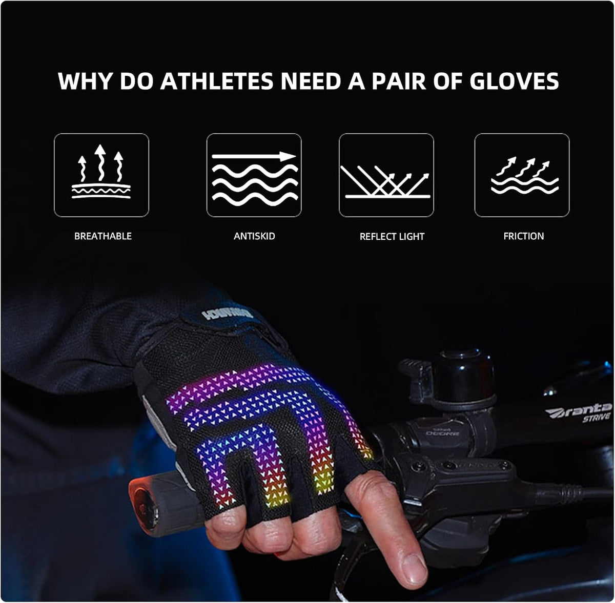 Gray Half Finger Workout Gloves (XL) R458472