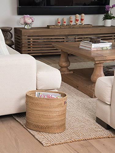 Round Sisal Storage Basket with Handles B3862