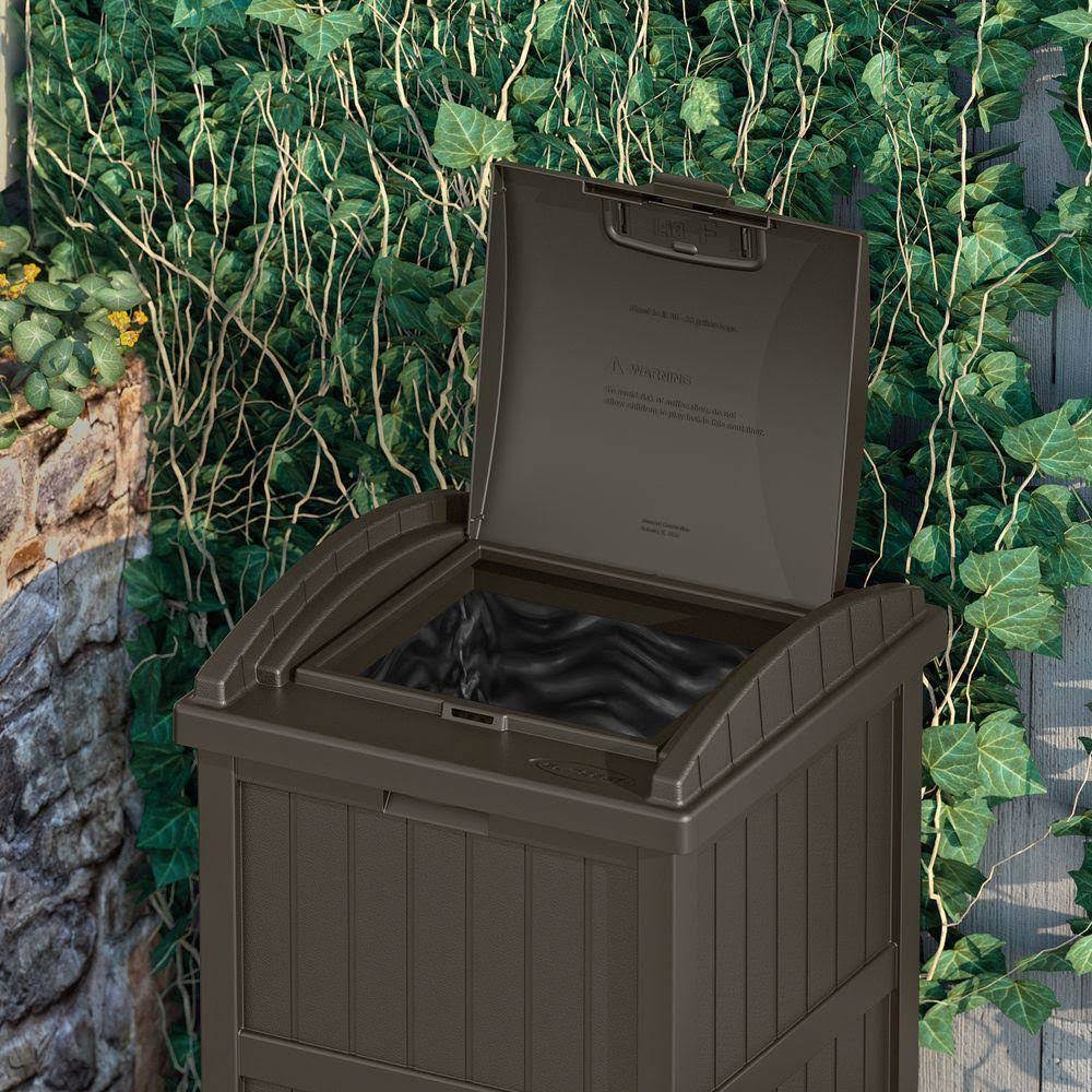 33 Gallon Outdoor Trash Can Bin (2 Pack) M8128