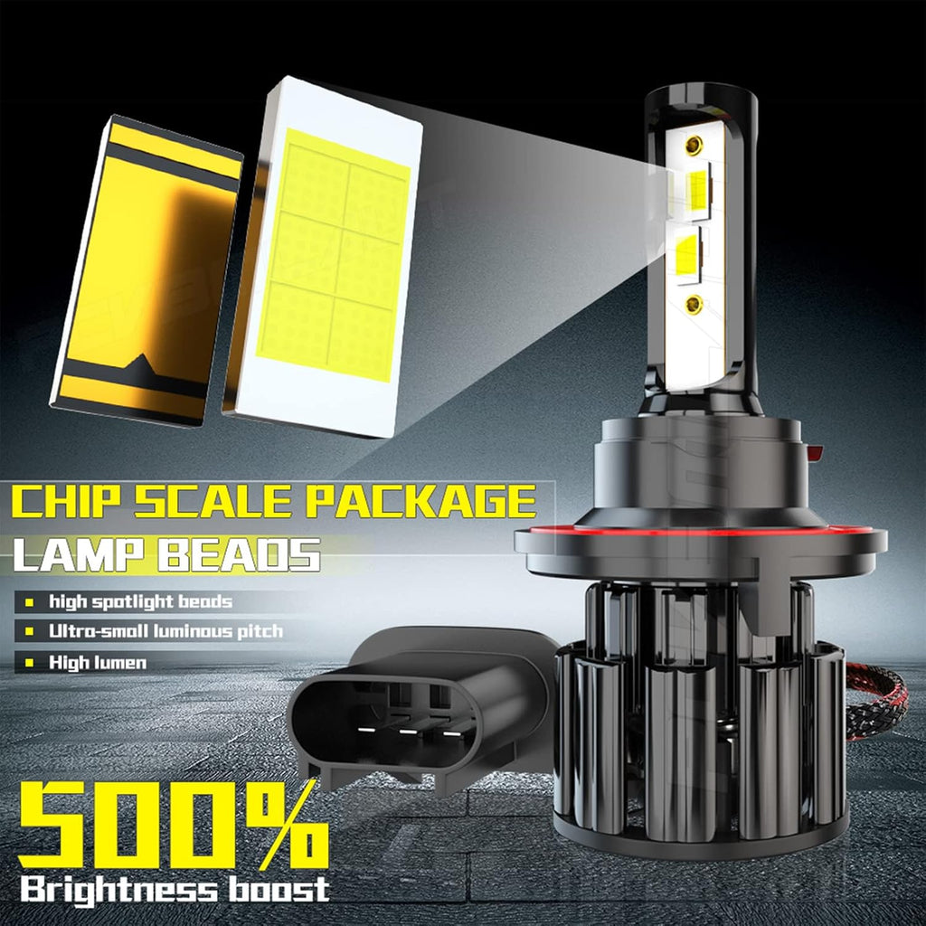 9008 6000K Cool White LED Headlight Bulbs Kit, Pack of 4 Pack of 2 S178435