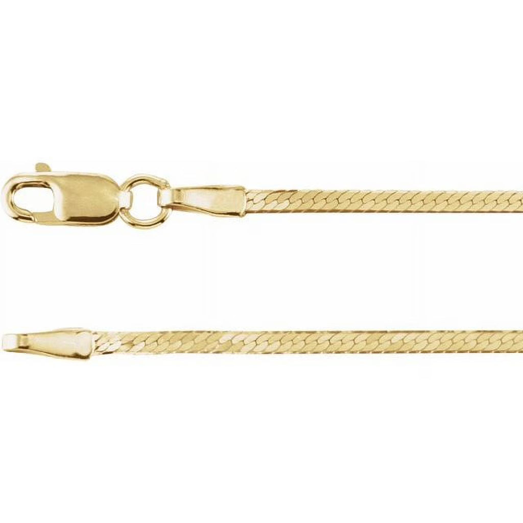 14K Yellow 1.6 mm Herringbone 24" Chain Q650