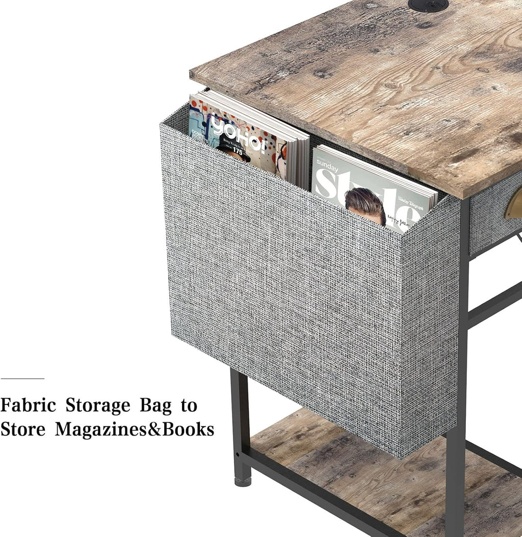 L-Shaped Computer Desk with Storage Shelves Drawer R136914