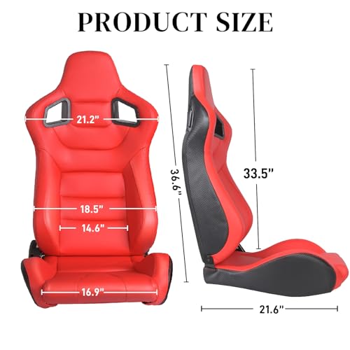 Black & Beige PVC Leather Bucket Seats with Sliders D83907