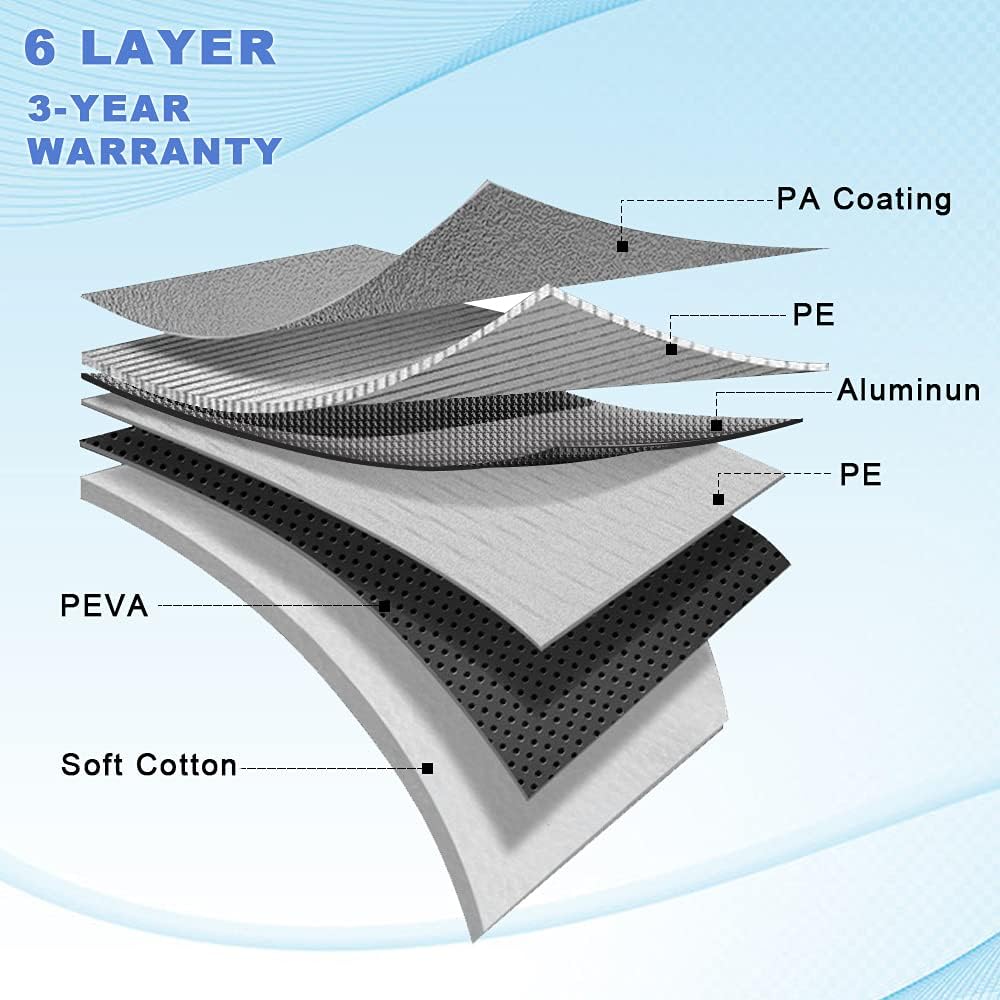 6 Layers Waterproof Car Cover 185 X 70 X 59 inches U63956