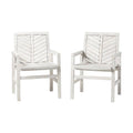 White Wash Solid Acacia Wood Patio Chair Y42030