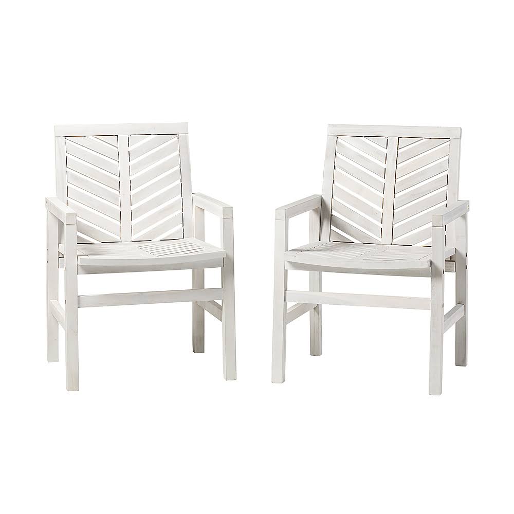 White Wash Solid Acacia Wood Patio Chair Y42030