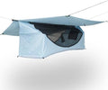 80"x30" Forest Green Lay Flat Hammock Tent with Mosquito Net and Insulated Pad L669