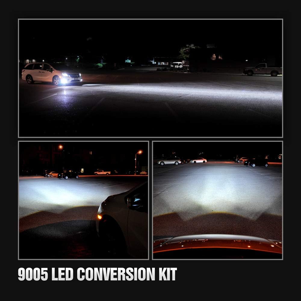9005 LED Conversion Headlight Bulb High Low Beam Combo Kit Pure White 6500k Pack of 2 F555