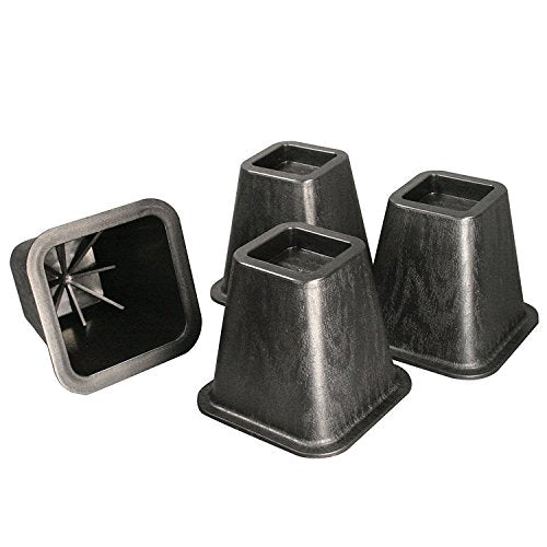 Set of 4 Black 6 Inch Furniture Risers L63399